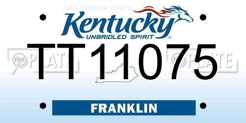 TT11075 Kentucky License Plate
