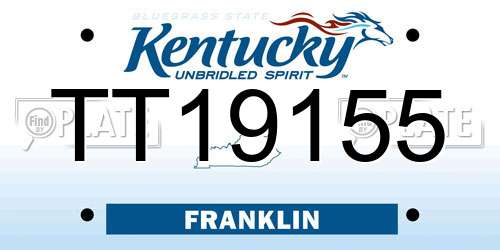 TT19155 Kentucky License Plate