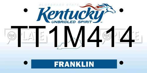 TT1M414 Kentucky License Plate