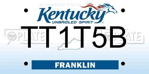 TT1T5B Kentucky License Plate