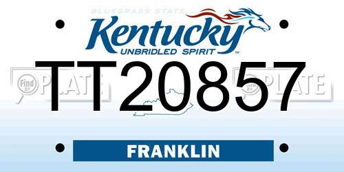 TT20857 Kentucky License Plate