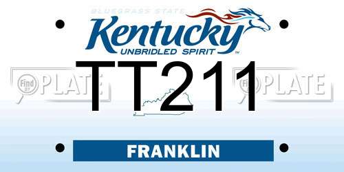 TT211 Kentucky License Plate