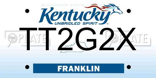 TT2G2X Kentucky License Plate