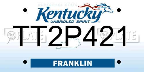 TT2P421 Kentucky License Plate