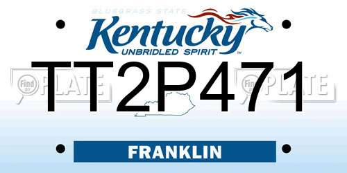 TT2P471 Kentucky License Plate