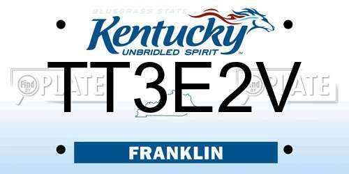 TT3E2V Kentucky License Plate