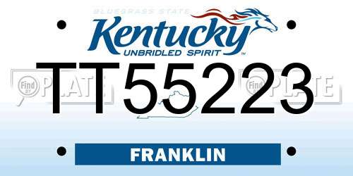 TT55223 Kentucky License Plate