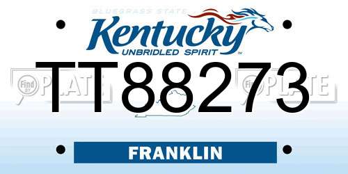 TT88273 Kentucky License Plate