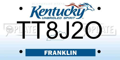 TT8J2O Kentucky License Plate