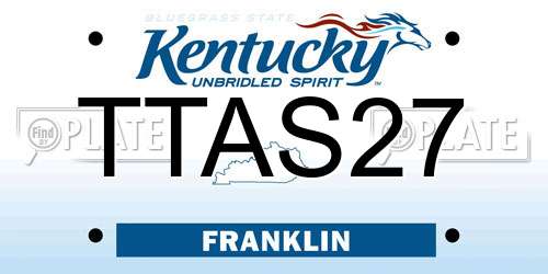 TTAS27 Kentucky License Plate