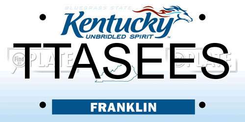 TTASEES Kentucky License Plate