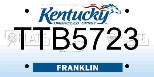 TTB5723 Kentucky License Plate