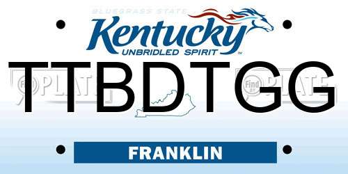 TTBDTGG Kentucky License Plate