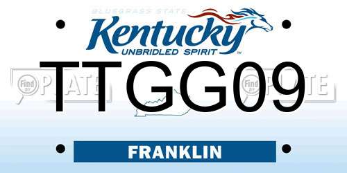 TTGG09 Kentucky License Plate
