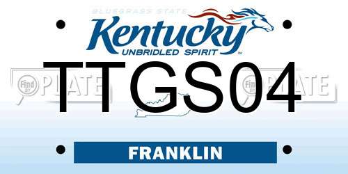 TTGS04 Kentucky License Plate