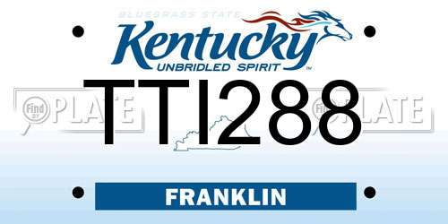 TTI288 Kentucky License Plate