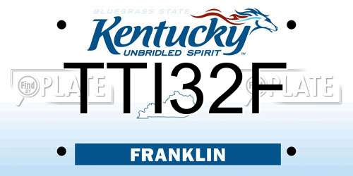 TTI32F Kentucky License Plate