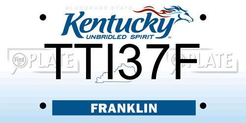 TTI37F Kentucky License Plate