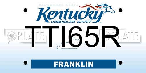 TTI65R Kentucky License Plate