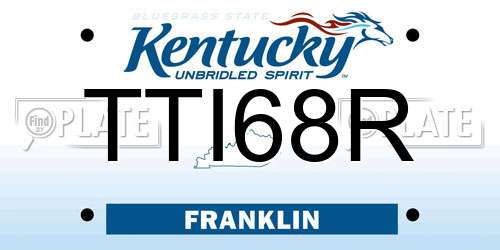 TTI68R Kentucky License Plate