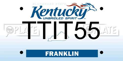 TTIT55 Kentucky License Plate