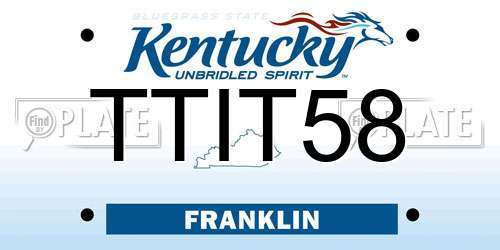 TTIT58 Kentucky License Plate