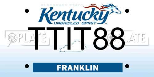 TTIT88 Kentucky License Plate