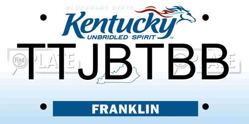 TTJBTBB Kentucky License Plate