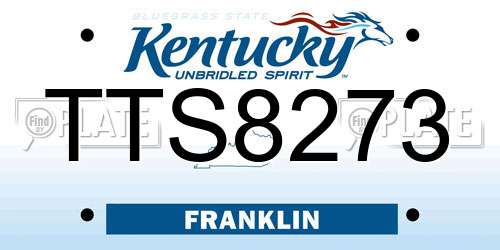 TTS8273 Kentucky License Plate