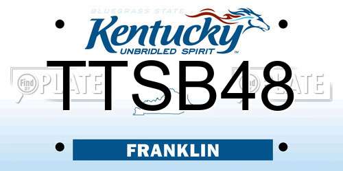 TTSB48 Kentucky License Plate