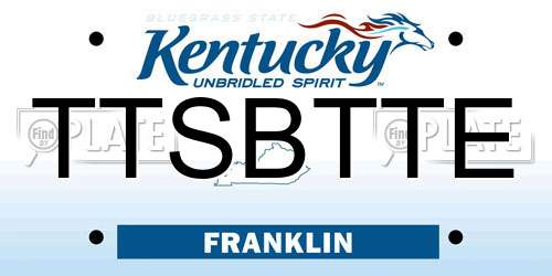 TTSBTTE Kentucky License Plate