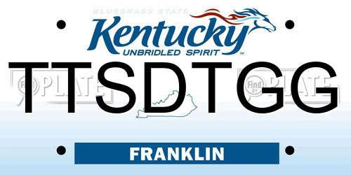 TTSDTGG Kentucky License Plate