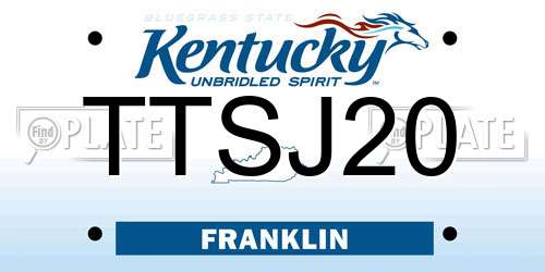 TTSJ20 Kentucky License Plate