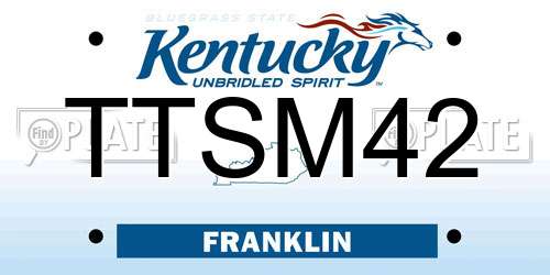 TTSM42 Kentucky License Plate