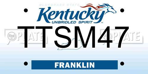 TTSM47 Kentucky License Plate
