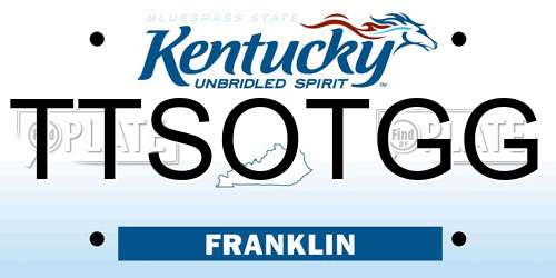 TTSOTGG Kentucky License Plate