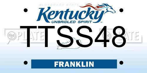 TTSS48 Kentucky License Plate