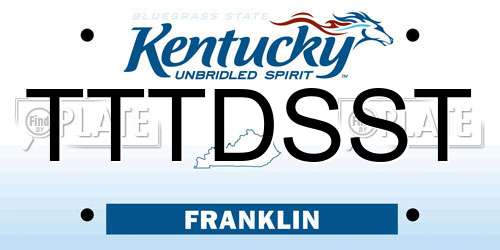 TTTDSST Kentucky License Plate