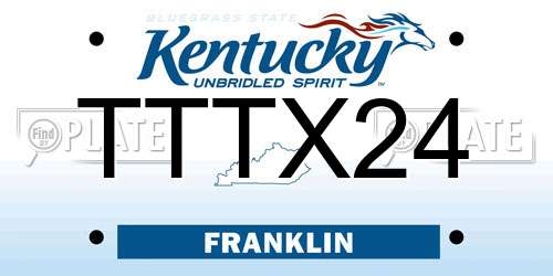 TTTX24 Kentucky License Plate
