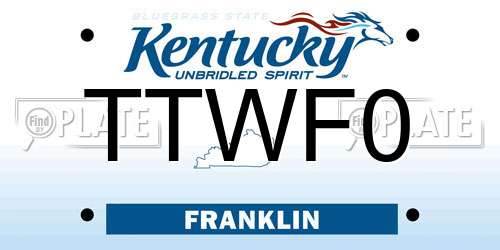 TTWF0 Kentucky License Plate