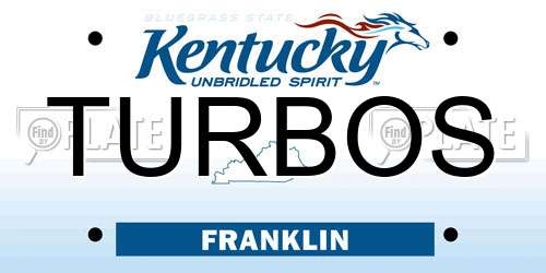TURBOS Kentucky License Plate