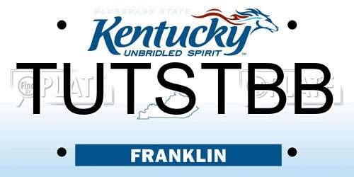 TUTSTBB Kentucky License Plate