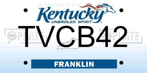 TVCB42 Kentucky License Plate