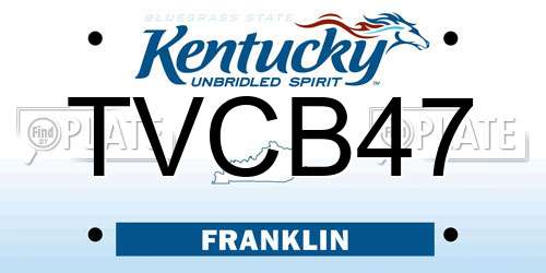TVCB47 Kentucky License Plate