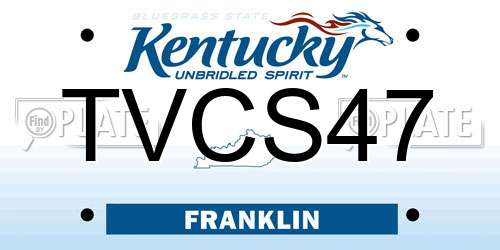 TVCS47 Kentucky License Plate