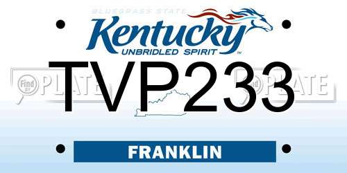 TVP233 Kentucky License Plate