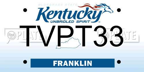 TVPT33 Kentucky License Plate