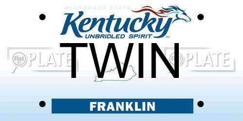 TWIN Kentucky License Plate