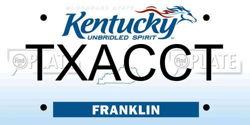TXACCT Kentucky License Plate