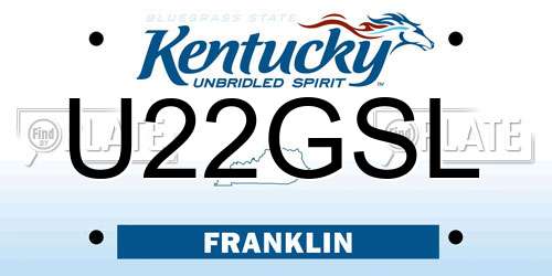 U22GSL Kentucky License Plate